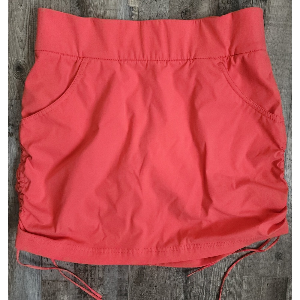 Columbia Skort Womens Small Orange Active Fit Hiking Athletic Side Cinch Pockets